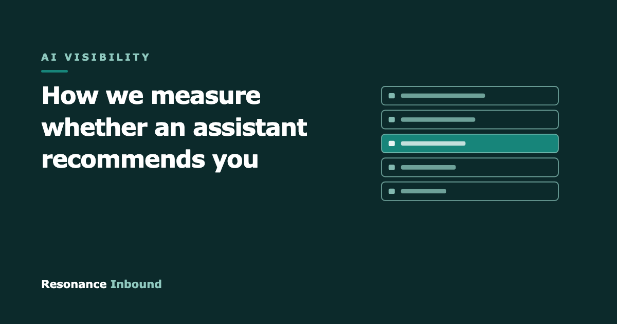 How we measure whether an assistant recommends you