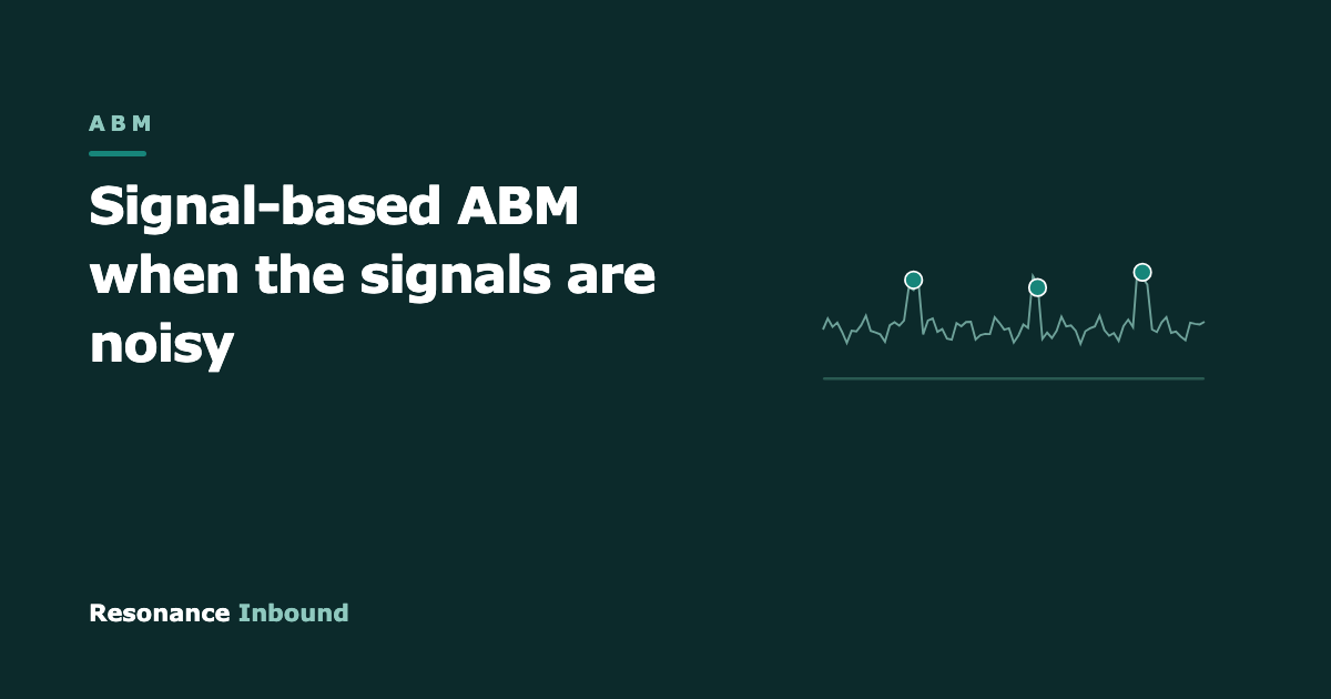 Signal-based ABM when the signals are noisy