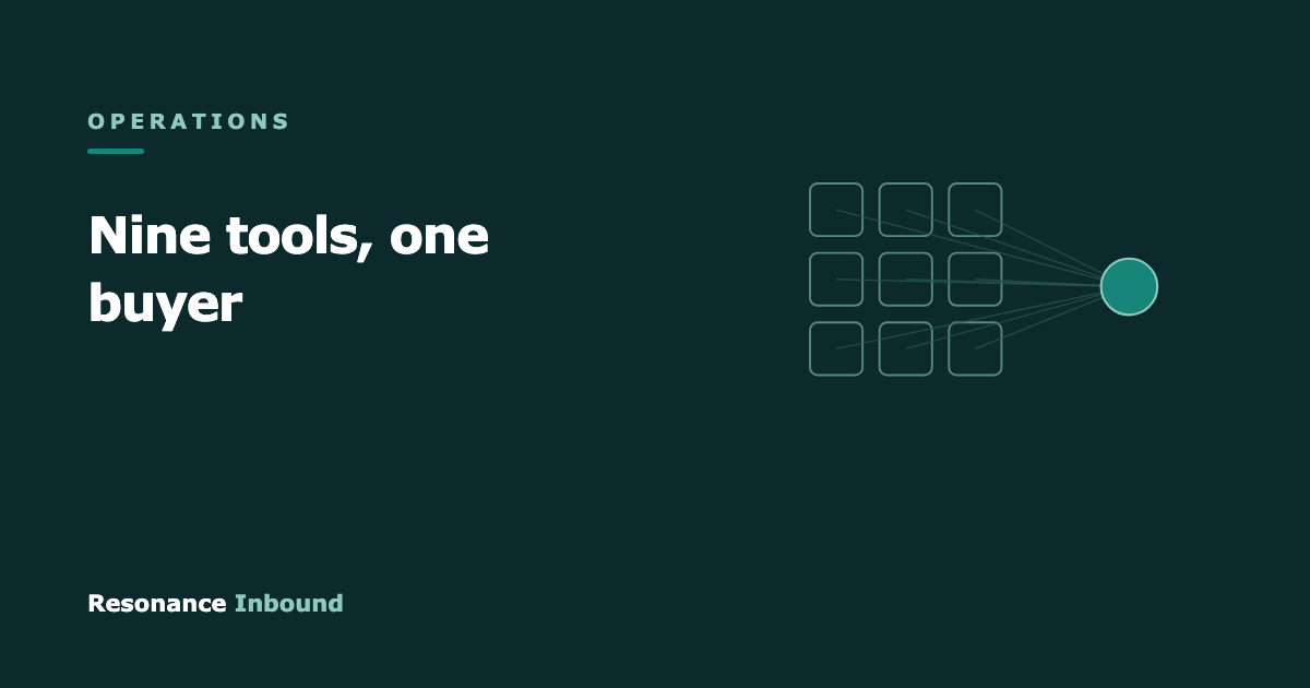 Nine tools, one buyer