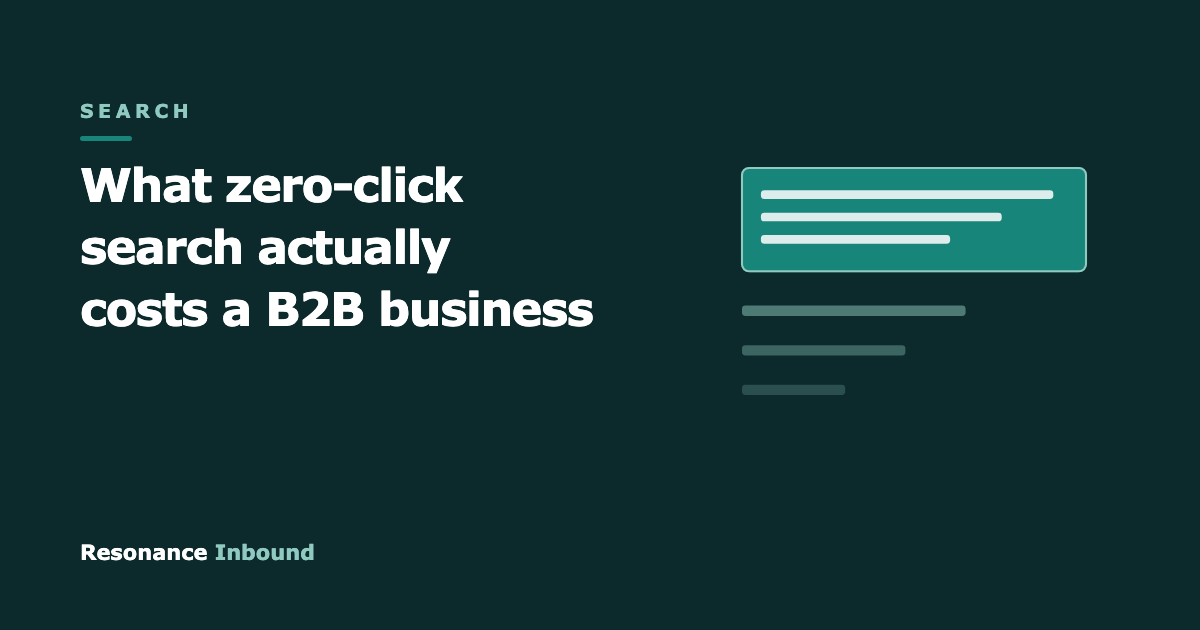What zero-click search actually costs a B2B business